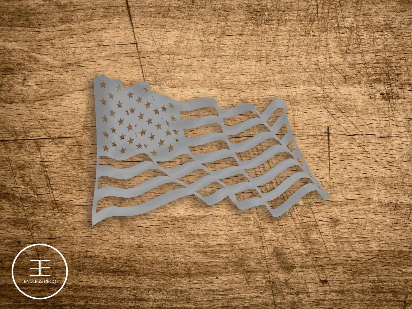 Waving American Steel Flag